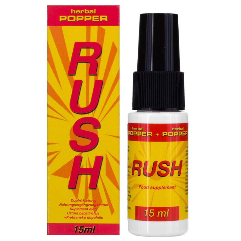 Spray energetico naturale per potenza sessuale con ginseng e ginkgo biloba Rush Herbal Popper 15 Ml Cobeco Pharma