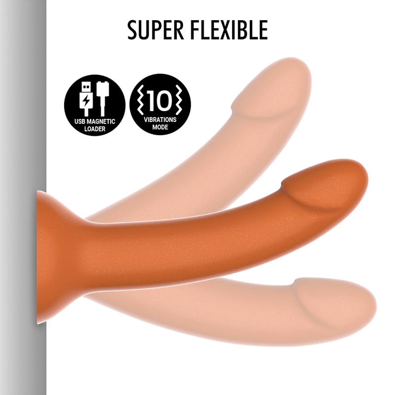 Dildo con vibrazione e ventosa 17cm compatibile tecnologia wireless Watchme Mythology Fantasy Dildo