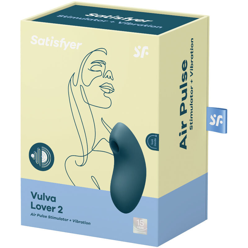 Stimolatore Clitorideo E Vibratore A Impulsi D'Aria Impermeabile Silicone Medico Vulva Lover 2 SATISFYER