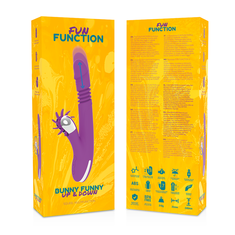 Vibratore stimolatore rabbit per clitoride multifunzione silicone morbido e vibrazioni regolabili su e giu ricaricabile Fun Function