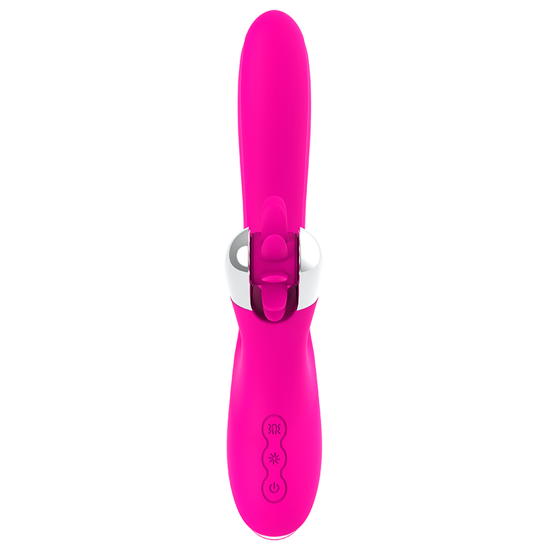 Vibratore ergonomico Rabbit con onda e stimolazione clitoridea in silicone ricaricabile impermeabile 24 cm Diversia