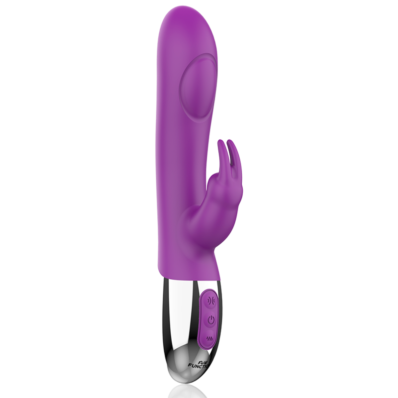 Vibratore rabbit doppia funzione 2 motori stimolazione clitoride silicone morbido ricaricabile impermeabile Fun Function