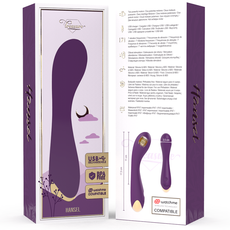 Treasure - Hansel G-Spot Vibrator Watchme Compatible With Wireless Technology