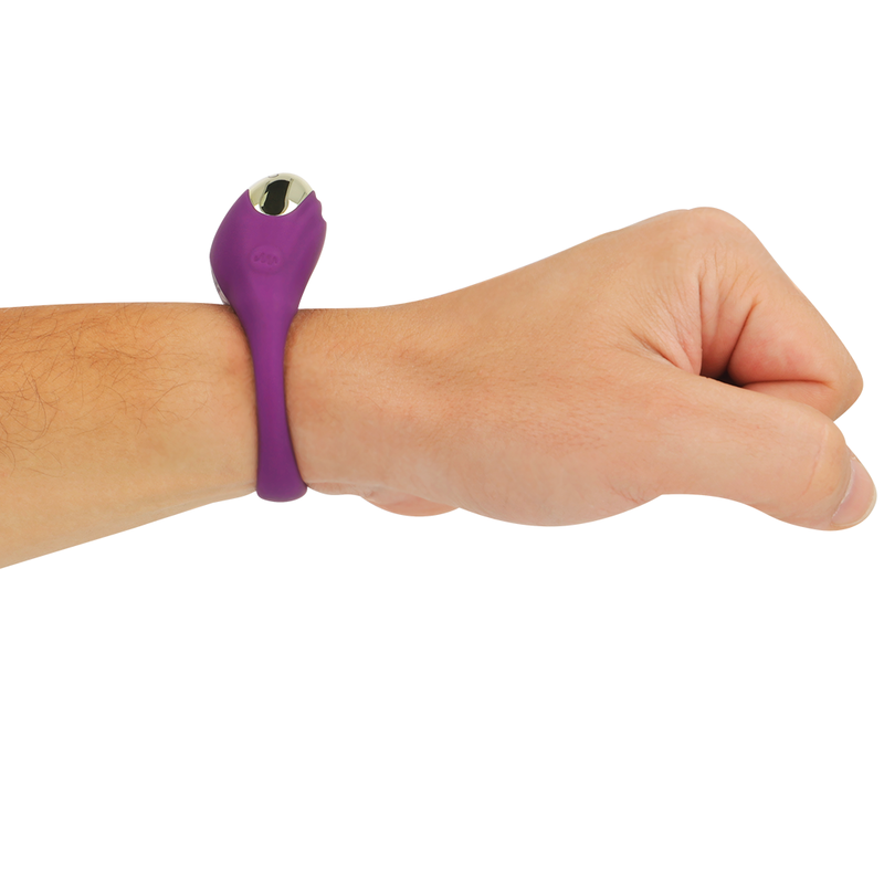 Anello fallico vibrante flessibile con stimolatore clitorideo impermeabile ricaricabile wireless watchme TREASURE