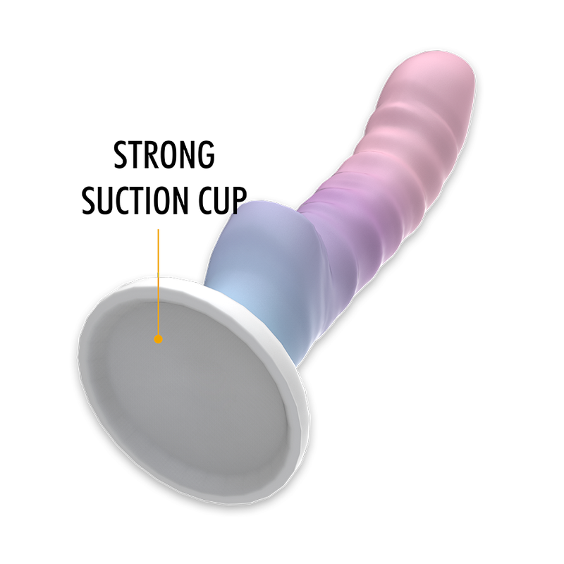 Dildo ergonomico Nayade in silicone morbido con base a ventosa misura M 17 cm flessibile Mytology