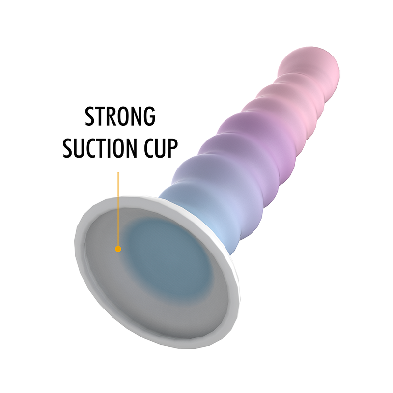 Dildo fantasy ergonomico Nayade M in silicone super flessibile con base di aspirazione e lubrificante omaggio Mythology