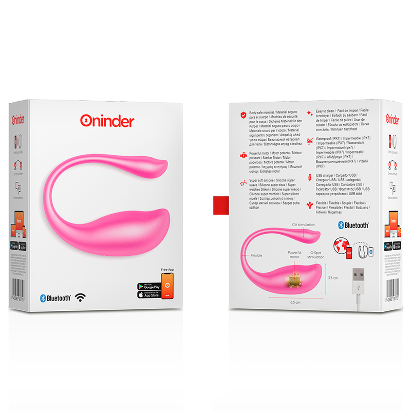 Vibratore ovetto ergonomico potente impermeabile app controllo a distanza stimolazione punto G silenzioso rosa Oninder
