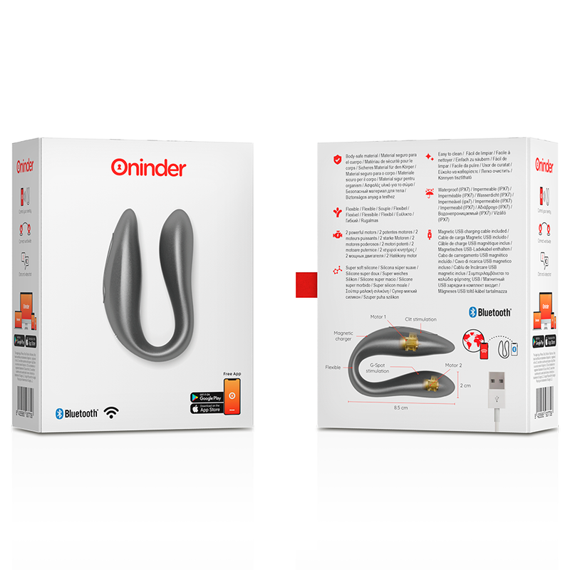 Oninder - Stimulateur Clitoral GE Point Lisboa Noir - Application Gratuite 