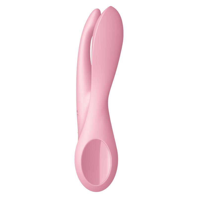 Vibratore doppio in silicone flex stimolazione clitoride e labbra 3 motori potenti 12 programmi impermeabile Satisfyer