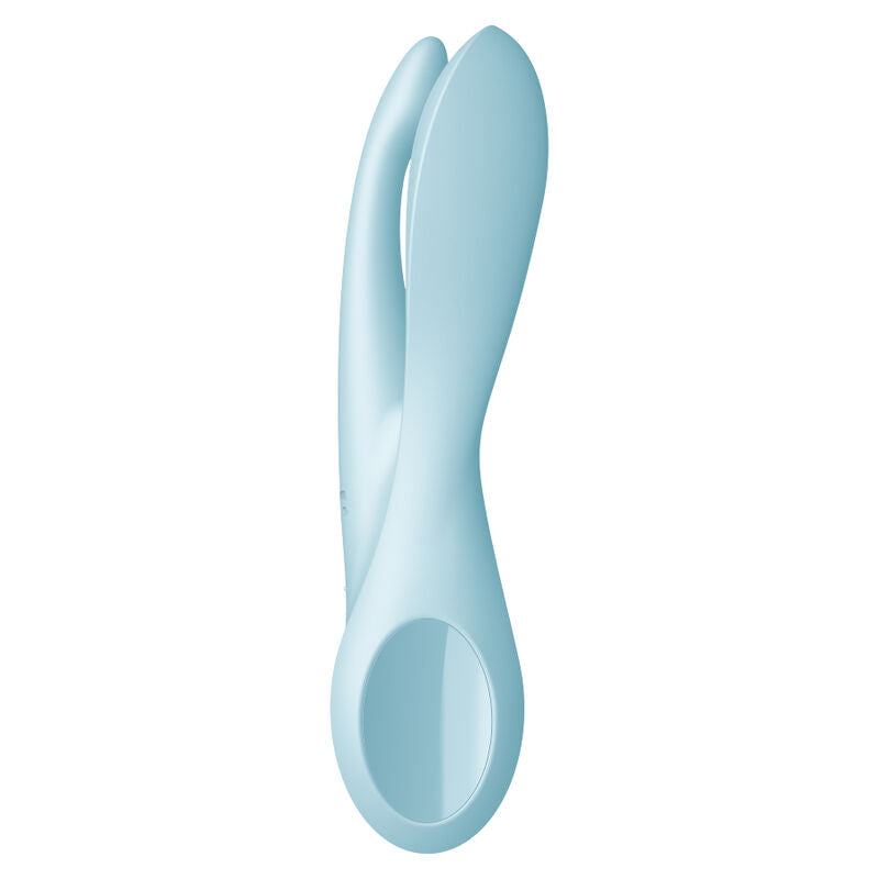 Vibratore doppio in silicone flex stimolazione clitoride e labbra 3 motori potenti 12 programmi impermeabile Satisfyer