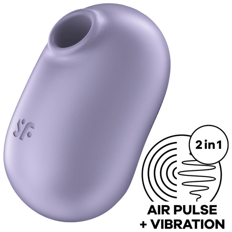 Succhia clitoride stimolatore e vibratore impermeabile compatto in silicone con onde e vibrazioni batteria ricaricabile satisfyer air pulse