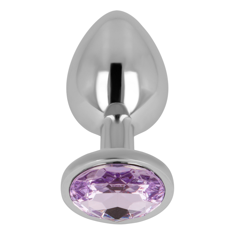 plug anale in metallo 7 cm con testa diamante viola per giochi anali elegante e pesante senza nichel ohmama anal