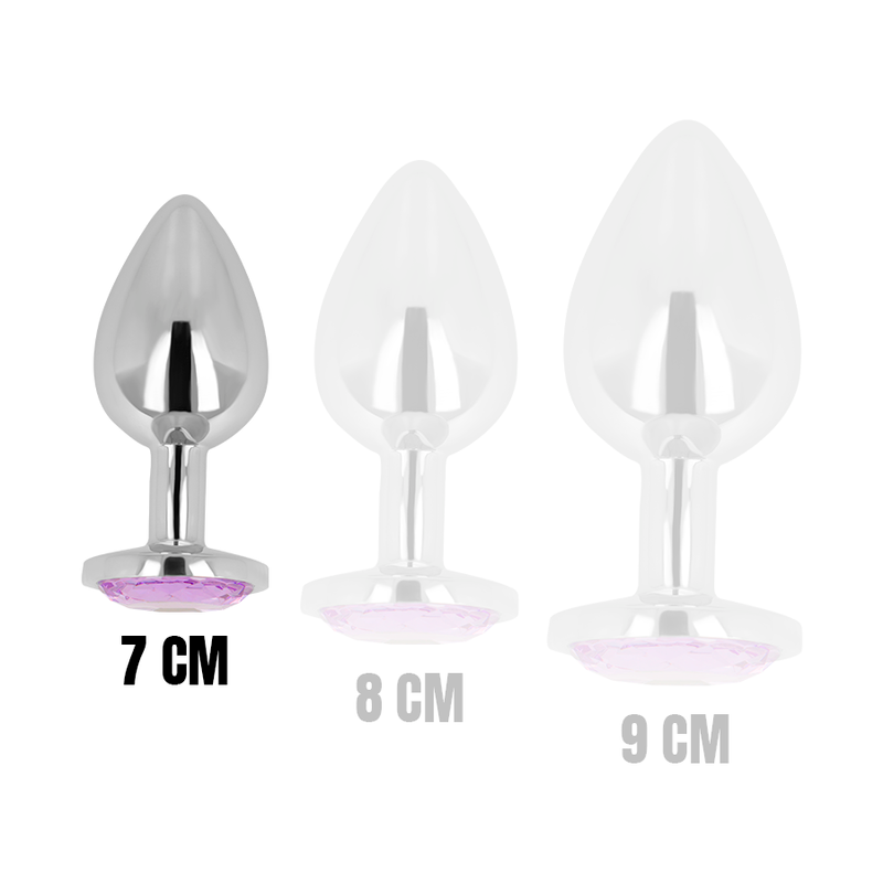 plug anale in metallo 7 cm con testa diamante viola per giochi anali elegante e pesante senza nichel ohmama anal