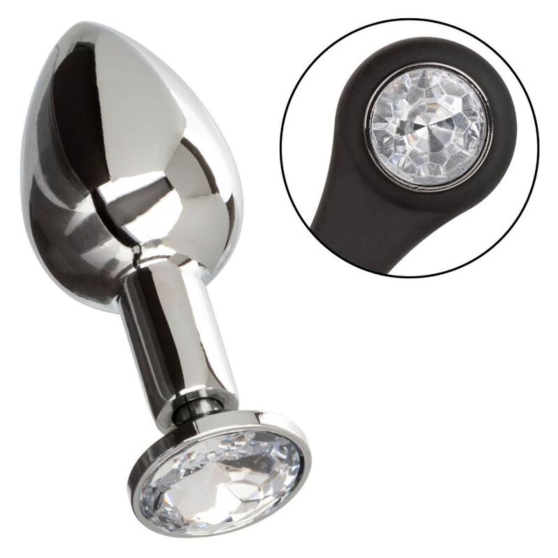 plug anale metallo a goccia con doppio anello silicone per pene testicoli regolabile facile pulizia california exotics