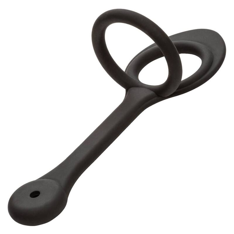 plug anale metallo a goccia con doppio anello silicone per pene testicoli regolabile facile pulizia california exotics