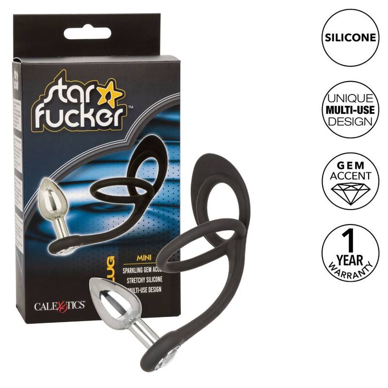 plug anale metallo a goccia con doppio anello silicone per pene testicoli regolabile facile pulizia california exotics