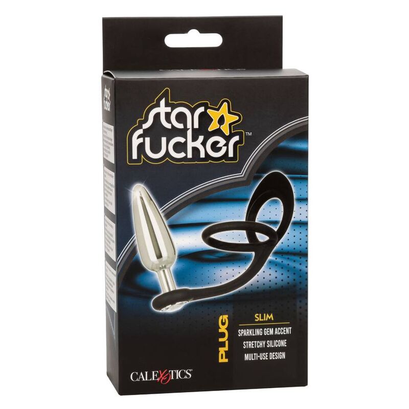 plug anale metallo sottile con doppio anello silicone per piacere e stimolazione temperatura california exotics