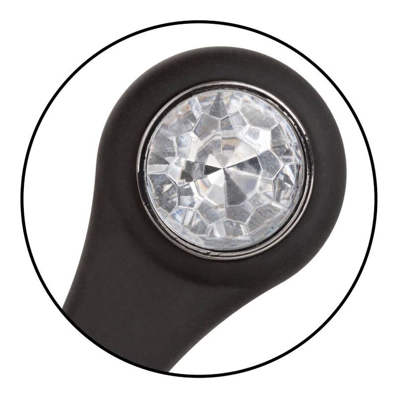 plug anale metallo sottile con doppio anello silicone per piacere e stimolazione temperatura california exotics