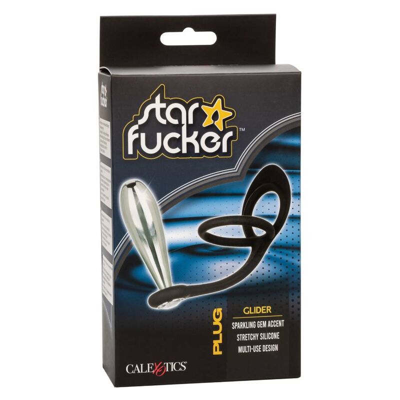 plug anale metallo con doppio anello in silicone per supporto e stimolazione gioco temperatura california exotics