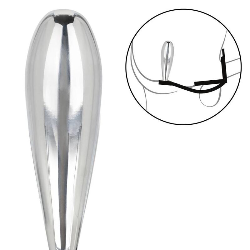 plug anale metallo con doppio anello in silicone per supporto e stimolazione gioco temperatura california exotics