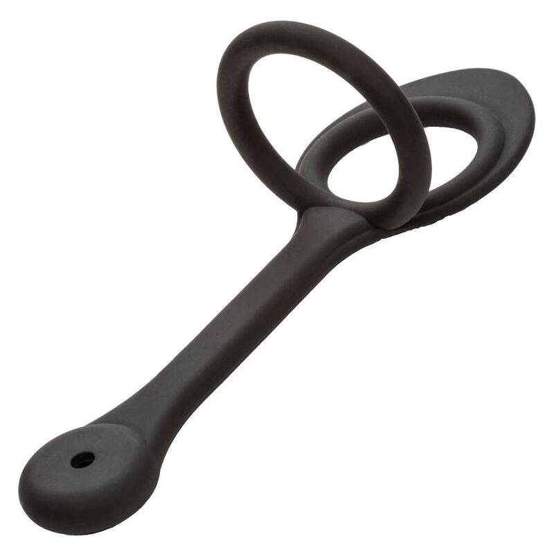 plug anale metallo con doppio anello in silicone per supporto e stimolazione gioco temperatura california exotics