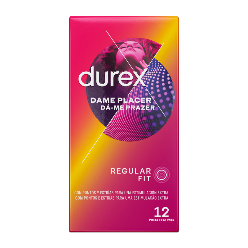 Preservativi stimolanti Durex con rilievi e strie in lattice naturale confezione da 12 unità Durex Condoms