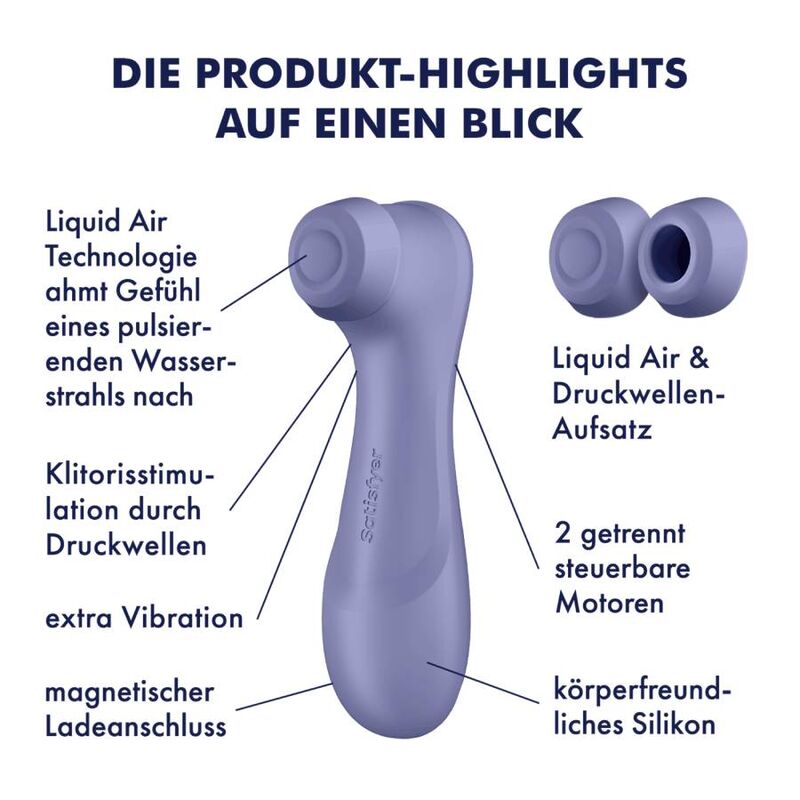 Satisfyer Pro 2 Generazione 3 stimolatore clitorideo aria liquida vibrazione silicone impermeabile rosso SATISFYER AIR PULSE