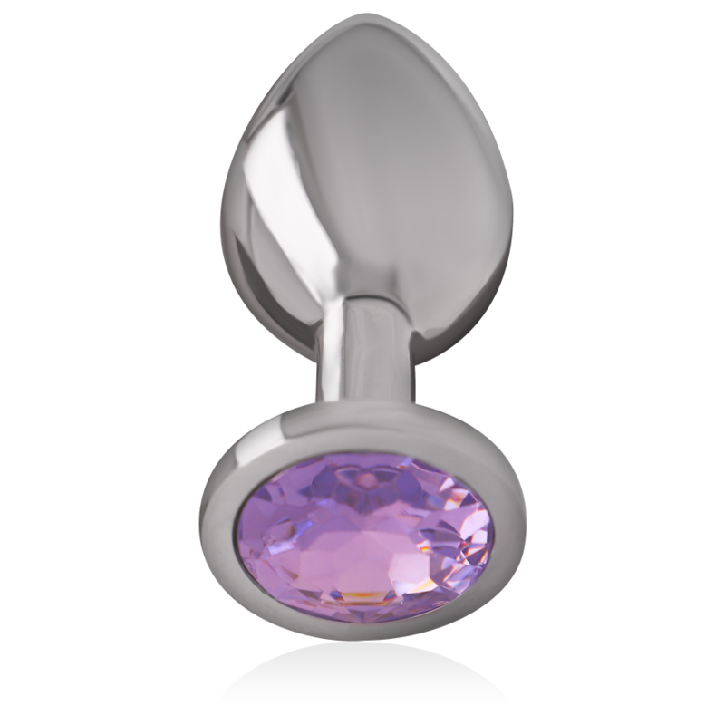 plug anale metallo con gioiello viola glamour stimolazione intensa sicuro corpo 7cm 2.6cm Intense anal toys
