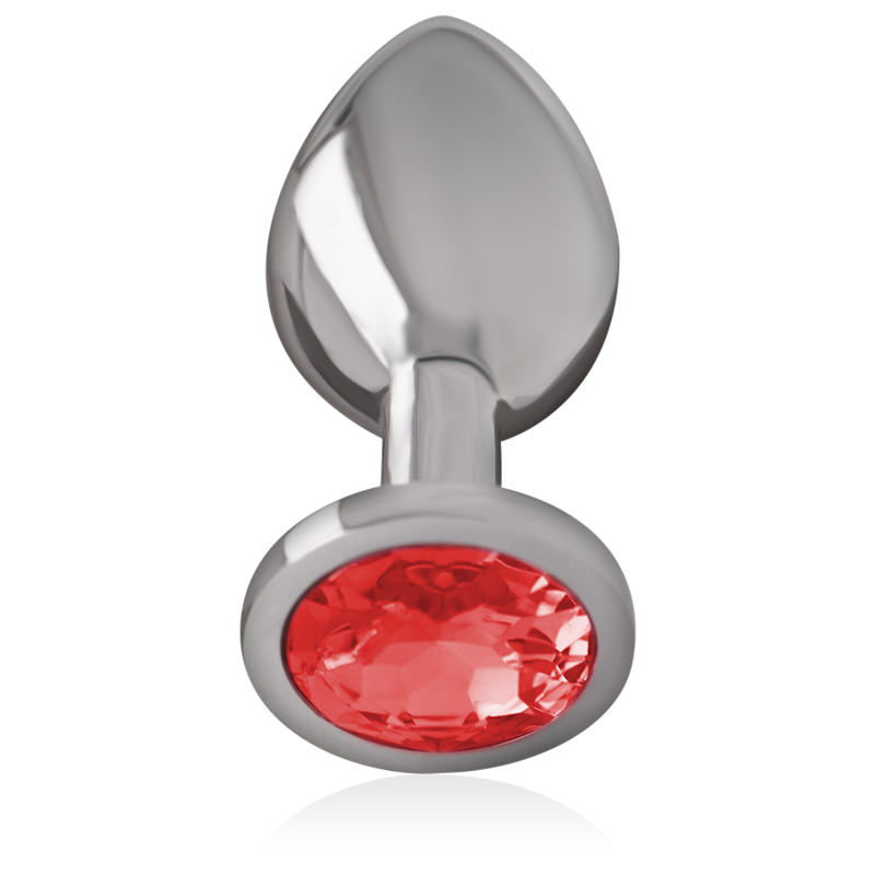 plug anale in metallo con gemma rossa taglia s sicuro e glamour per stimolazione elegante intense anal toys