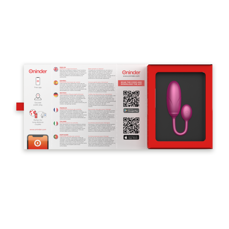 Oninder - Denver Vibrating Egg Pink 7 X 2.7 Cm Free App 