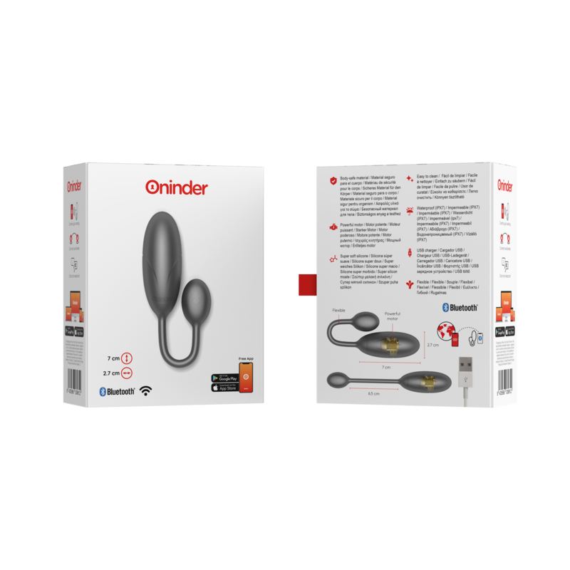 Oninder - Denver Vibrating Egg Pink 7 X 2.7 Cm Free App 