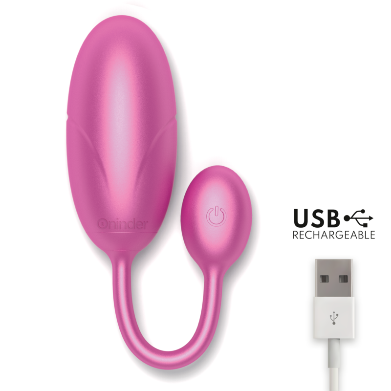Uovo vibrante rosa Tokyo 75x32 mm con app gratuita ergonomico impermeabile silenzioso potente ONINDER