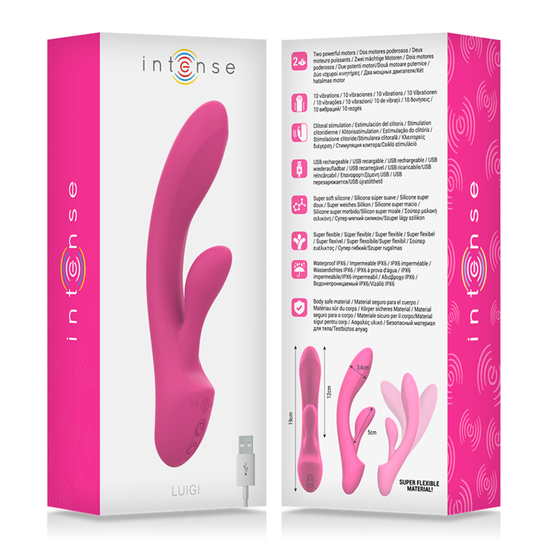 Intense - Luigi Rabbit Vibrator Liquid Silicone Pink