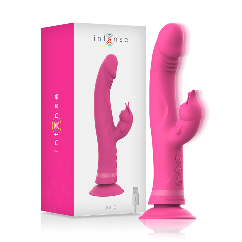Intense - Julio Rabbit Vibrator In Pink Silicone