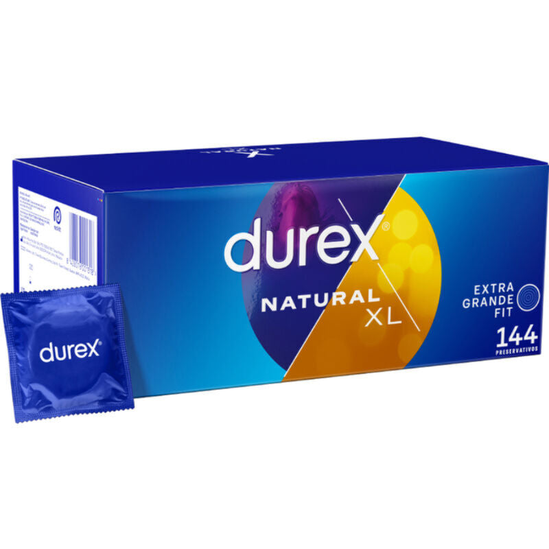 Preservativi extra-large comfort taglia XL 56 mm lattice naturale 144 pezzi Durex Condoms