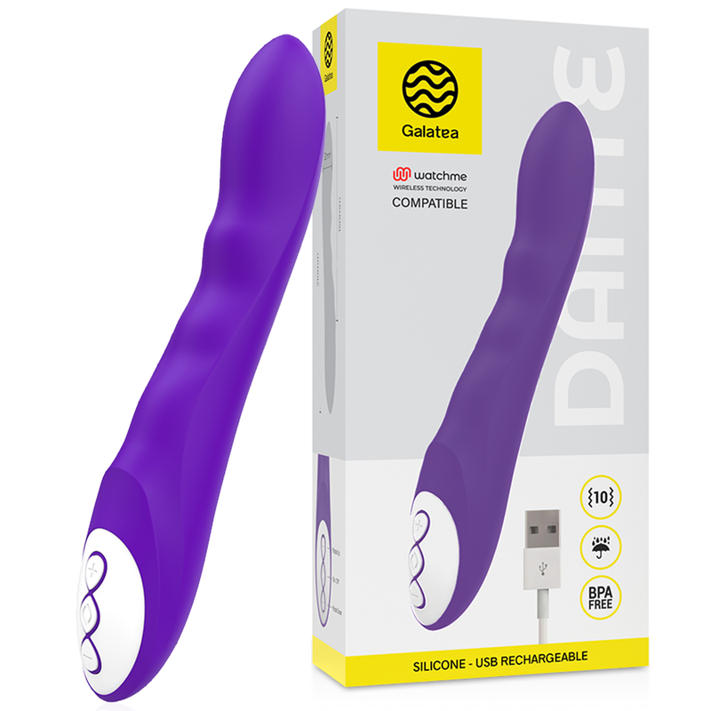Vibratore Dante lilla con tecnologia wireless Watchme 10 modalità vibrazione silicone anallergico Galatea