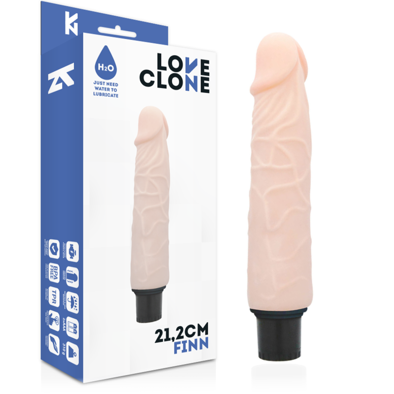Fallo dildo vibrante realistico autolubrificante 21,2 cm tecnologia self lubrication impermeabile senza ftalati Loveclone