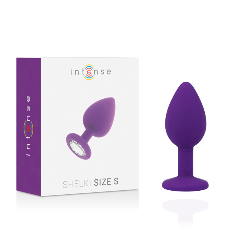 Plug anale lilla morbido e setoso silicone medicale 2,8x7,2 cm flessibile resistente acqua Intense