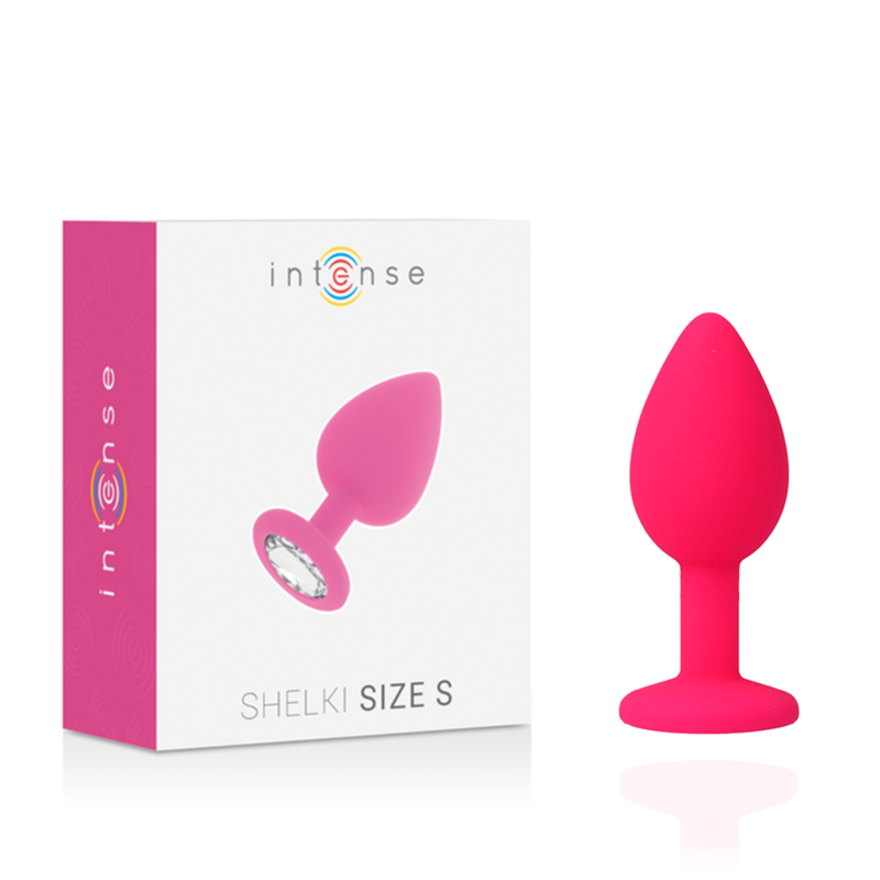 Plug anale in silicone morbido e setoso impermeabile con base di diamante lux fucsia Intense