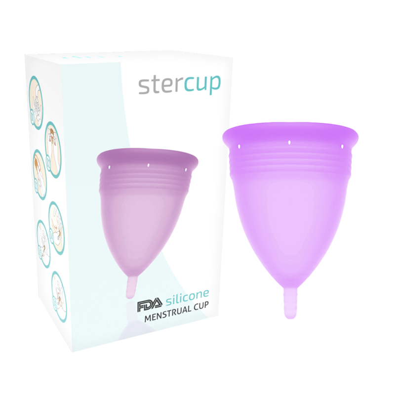 Coppetta mestruale in silicone FDA lavabile lunga durata taglia L per igiene intima e sport Stercup