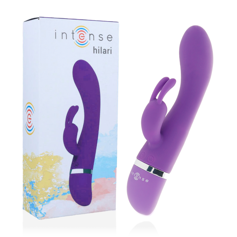 Vibratore rabbit lilla flessibile con 30 modalità di vibrazione e stimolazione del clitoride in silicone Intense