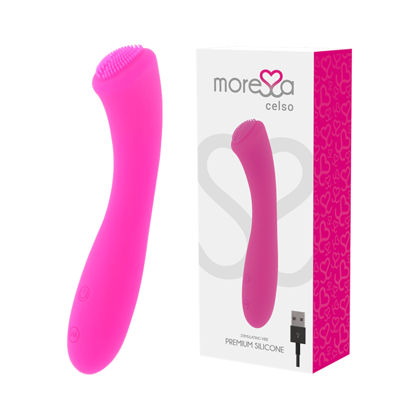 Vibratore silicone medico ricaricabile impermeabile con 30 modalità vibrazione e LED per stimolazione MORESSA