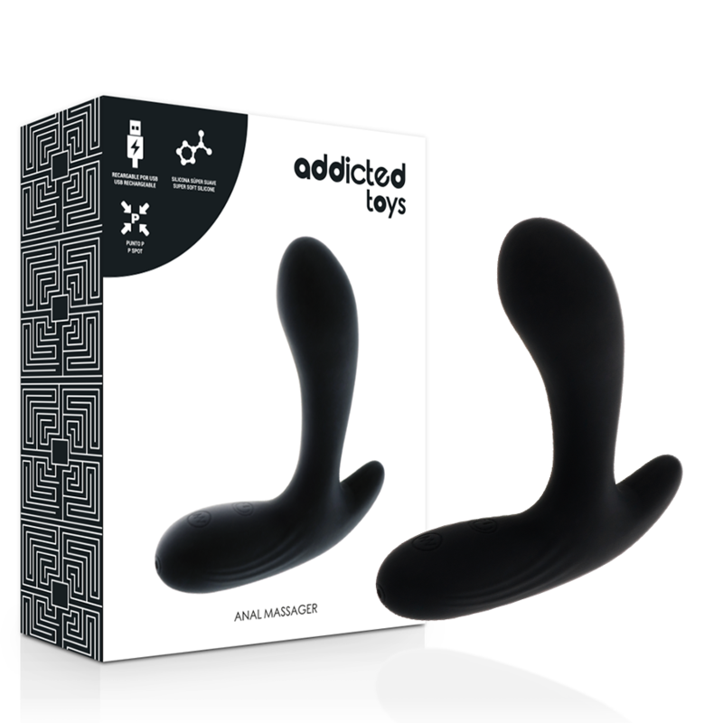 Plug anale vibrante anatomico ricaricabile silicone 30 funzioni resistente all'acqua Addicted Toys