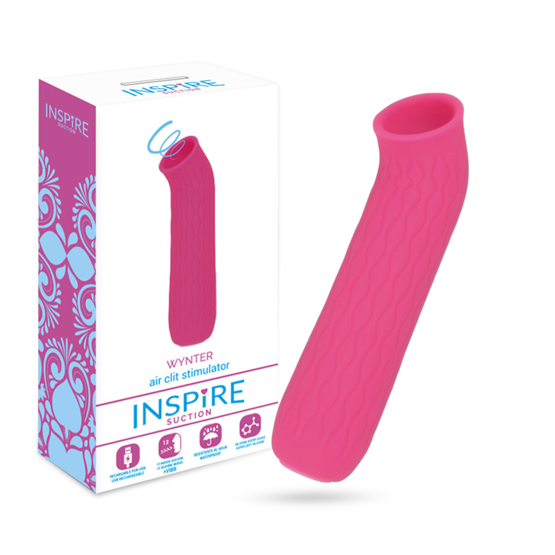 stimolatore di aspirazione rosa invernale con 12 funzioni ricaricabile in silicone ipoallergenico privo di falati inspire suction