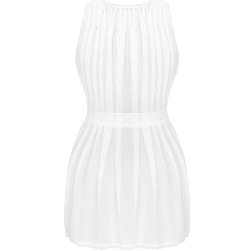 vestaglia sensuale donna rete corta senza maniche con pizzo floreale tessuto delicato taglia xs s Obsessive Babydoll
