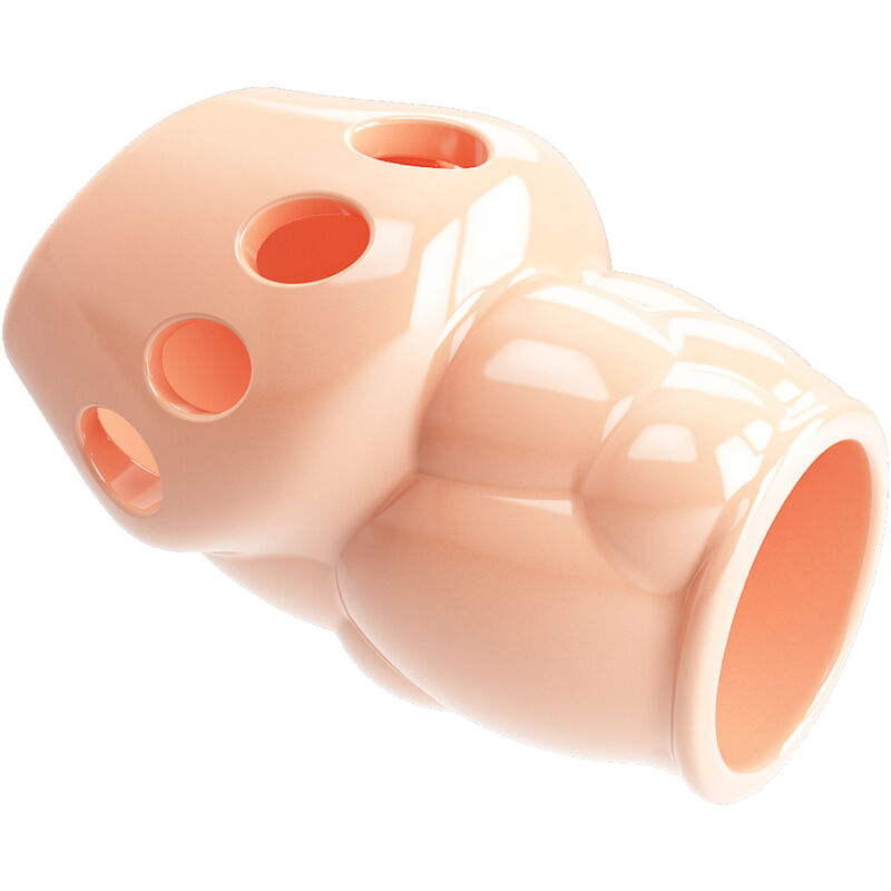 Guaina ingrandimento glande  TPR elastica e resistente per prolungare il piacere impermeabile color carne Pretty Love Male