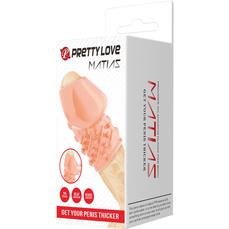 Guaina di Estensione Pene in TPR Impermeabile Aumento Spessore e Resistenza Eiaculazione PRETTY LOVE MALE