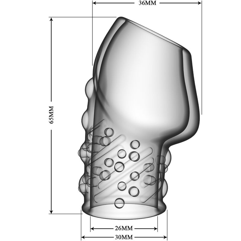 Guaina ingrandimento glande TPR liscio ed elastico con effetto ritardante imperdibile Pretty Love Male
