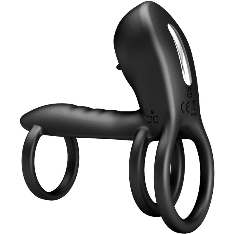 Pretty Love - Gaine Pénis Jammy 12 Vibrations avec Langue Silicone Rechargeable
