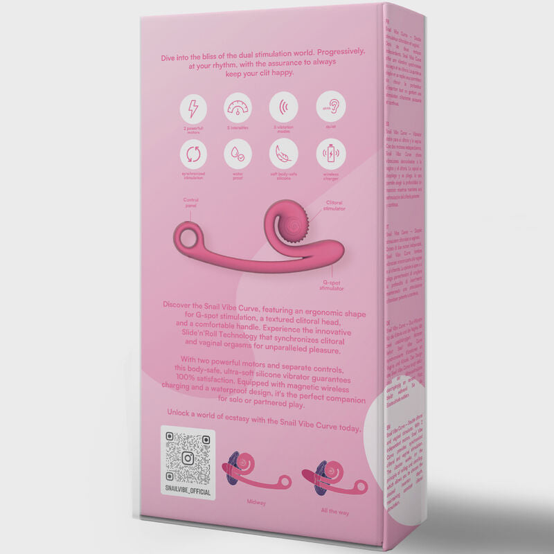 Snail Vibe - Vibromasseur courbe rose